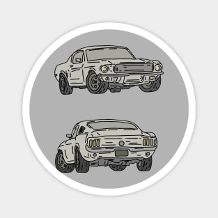 classic muscle car Magnet